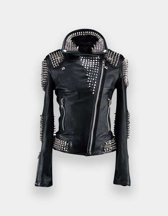 Alice Cooper Punk Rock, Jacket Men Spiked, Misfit Long Spiked, Rivets Studded Jacket, Ramones Men Outfit,